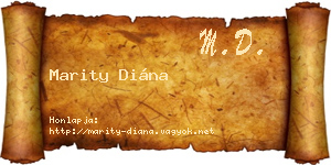 Marity Diána névjegykártya